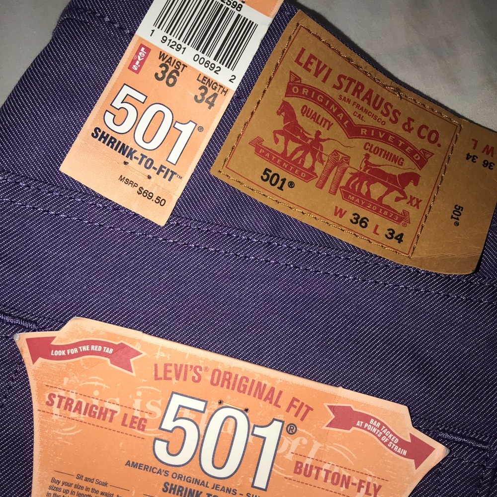 36x34 Men’s Levi’s 501 strait cut